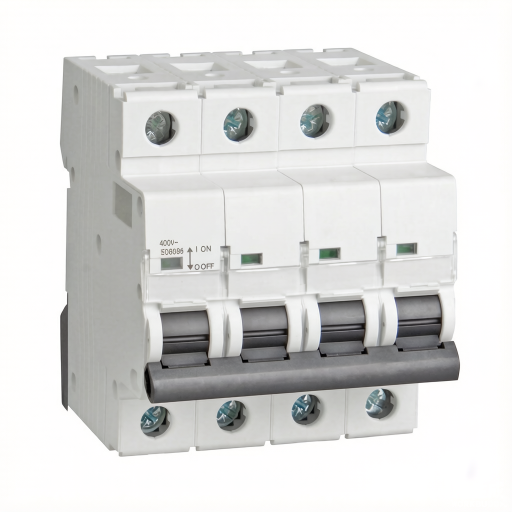 RTSXD01 10kA miniature circuit breaker 4-pole front view