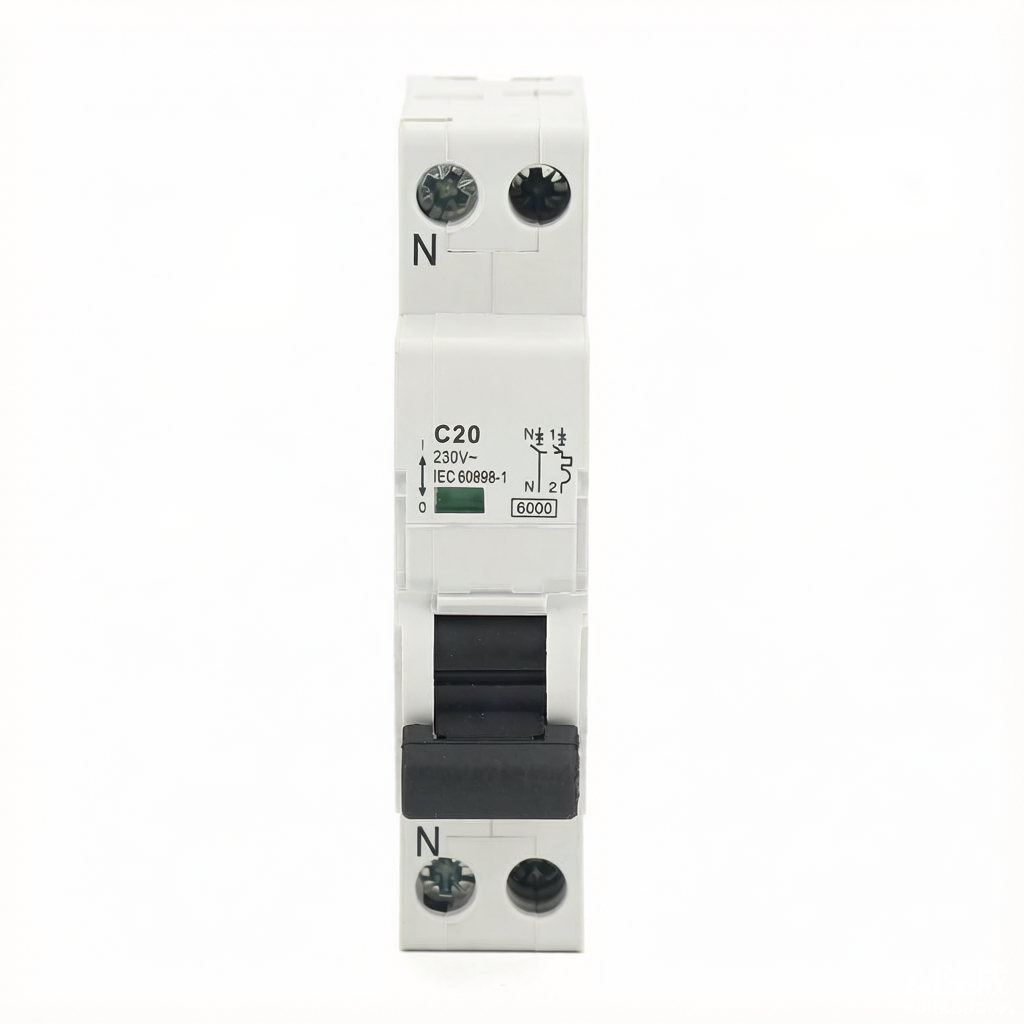 RTSXD03 economic 1P+N miniature circuit breaker front view