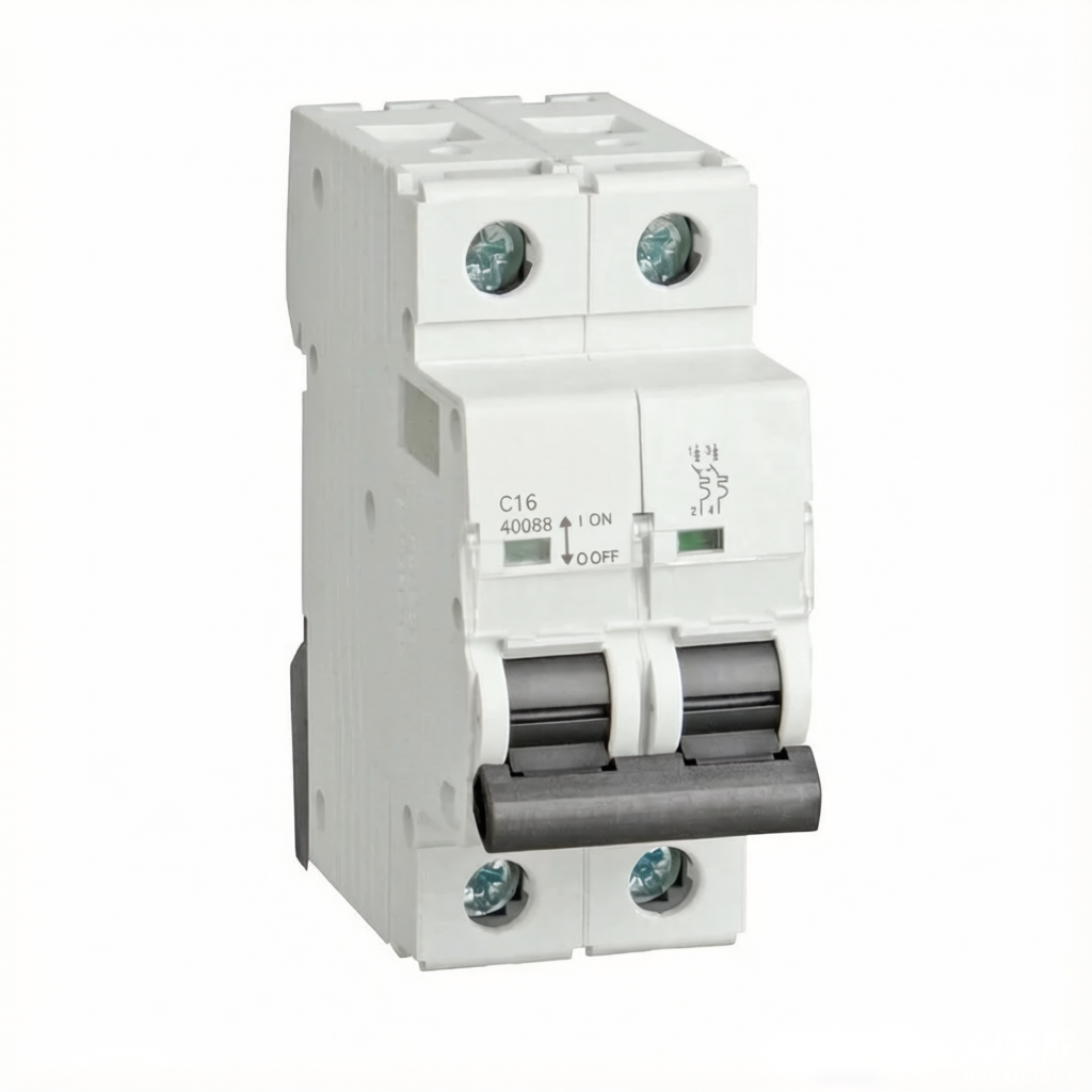 RTSXD04 10kA pro series miniature circuit breaker 2-pole front view