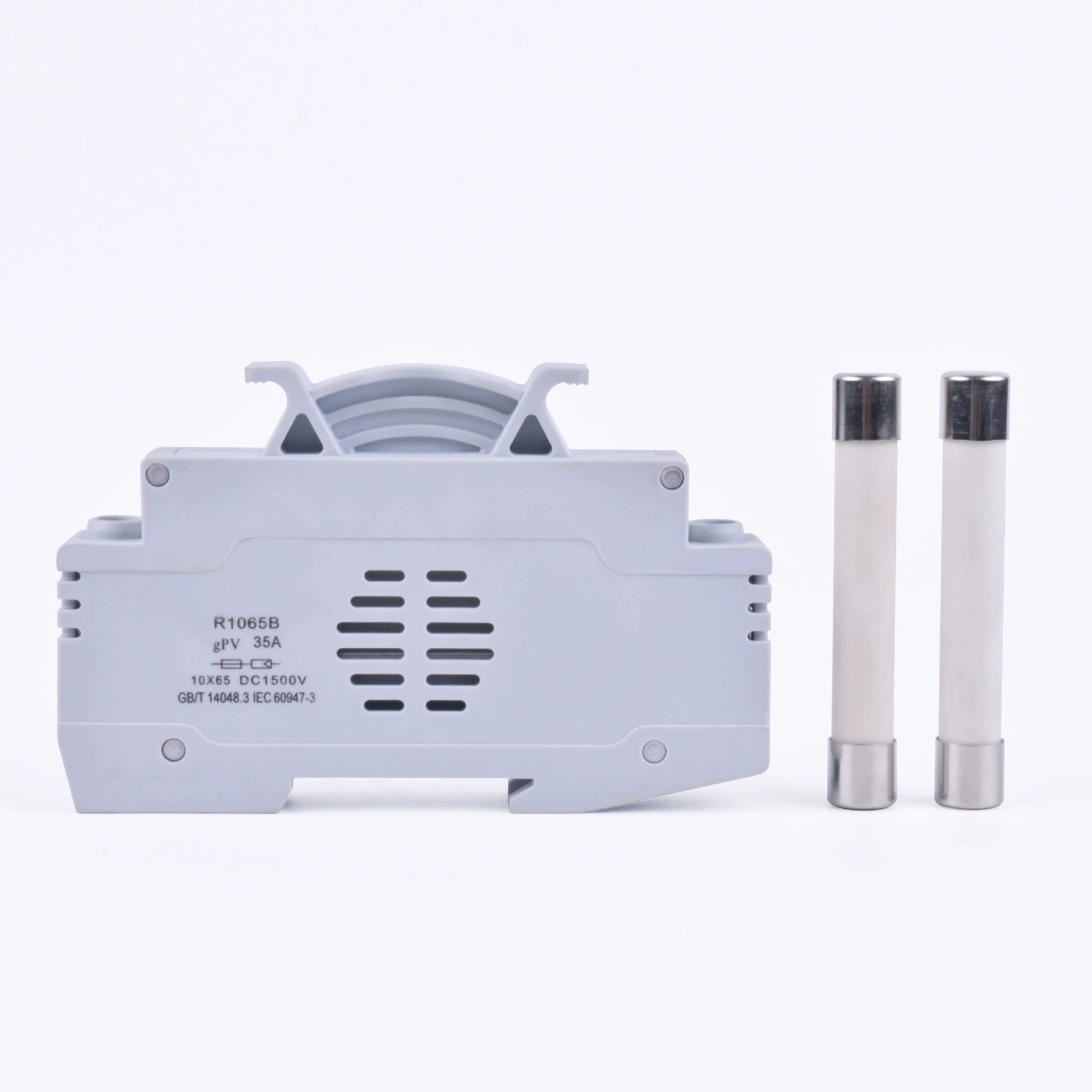 10x65mm 1500V DC photovoltaic fuse holder with fuse links, model RTS-FH1065-1500