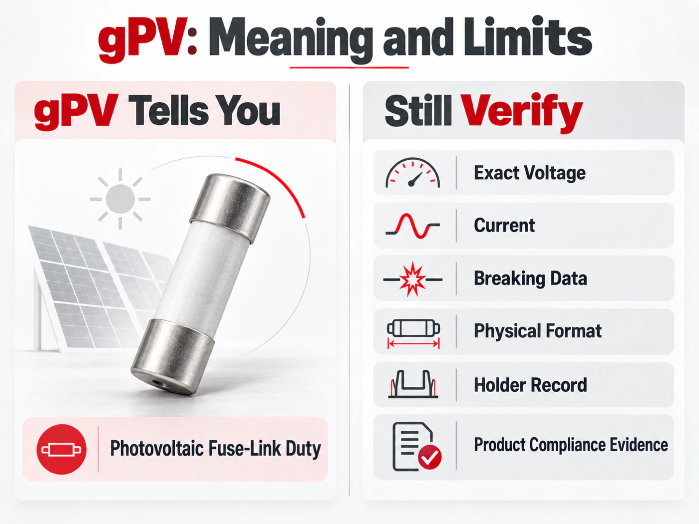 Comparison of what the gPV designation means and what remains to verify