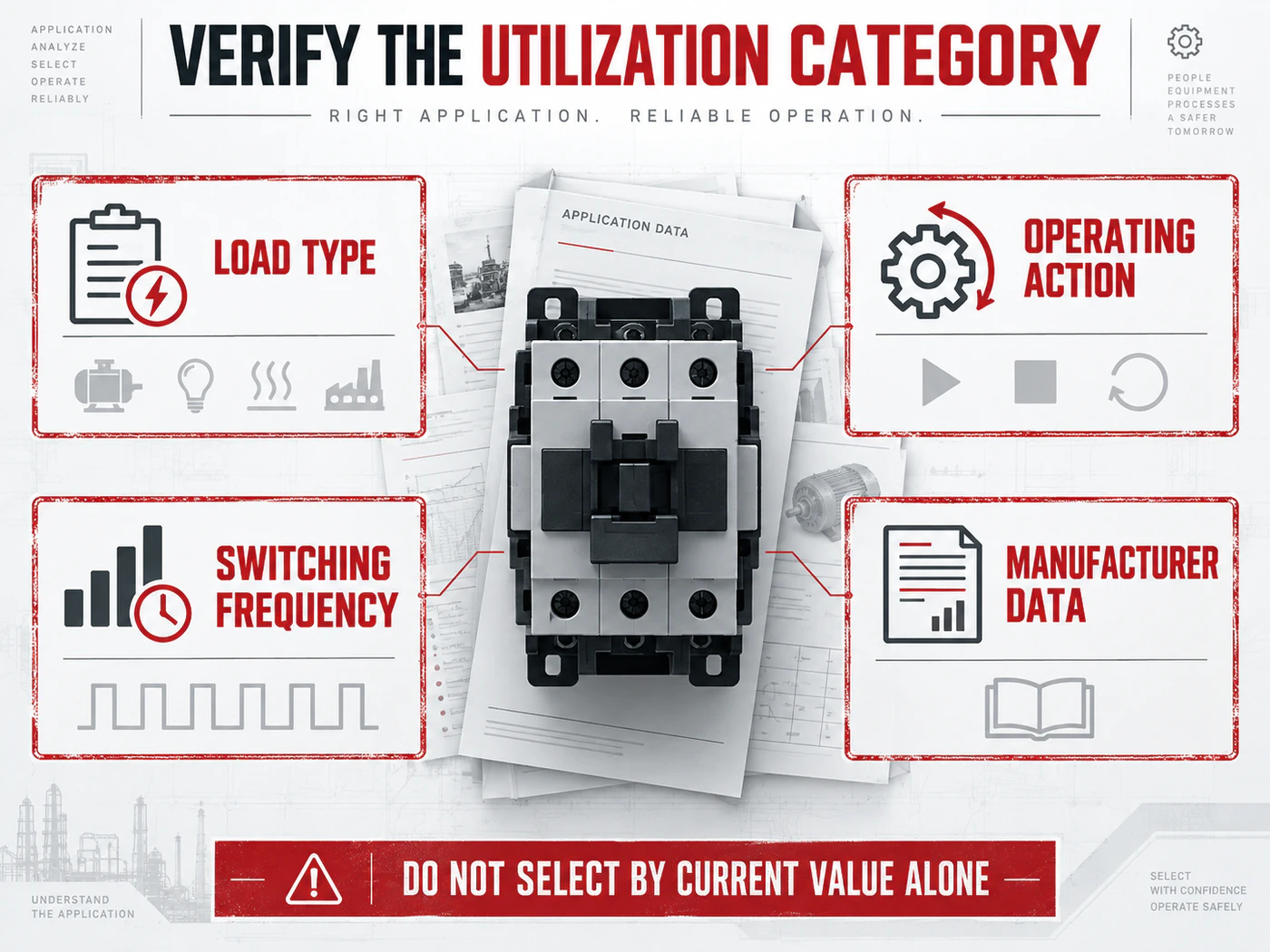 Contactor utilization-category evidence checklist