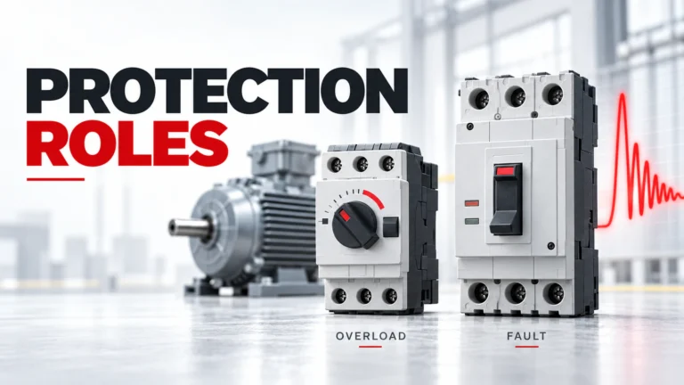 Thermal overload relay versus circuit breaker protection roles