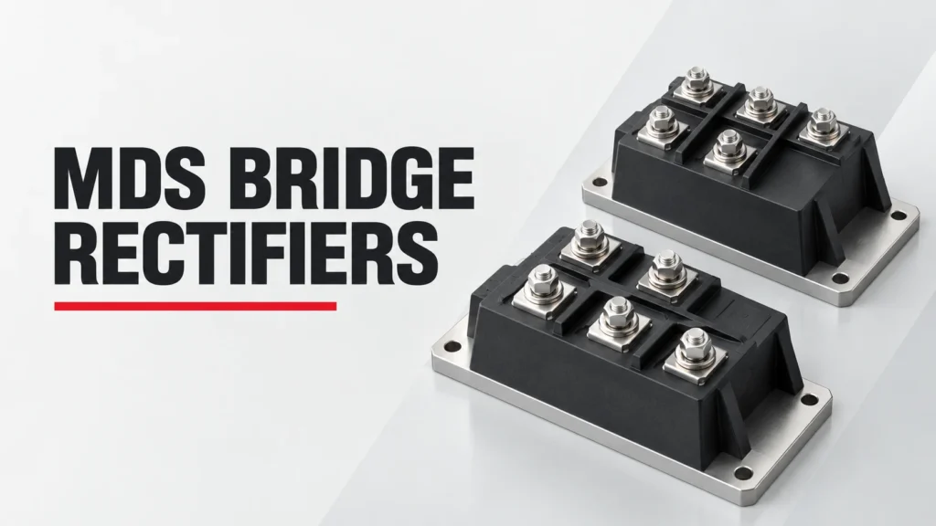 Conceptual MDS bridge rectifier module forms on metal baseplates