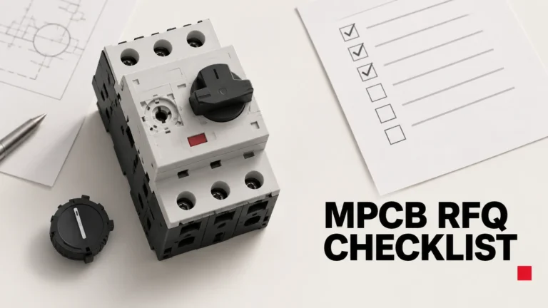 صورة تحريرية من تحقيق MPCB تُظهر اللوحة التي تحمل اسم المحرك ولوحة القواطع الكهربائية والمشغلات