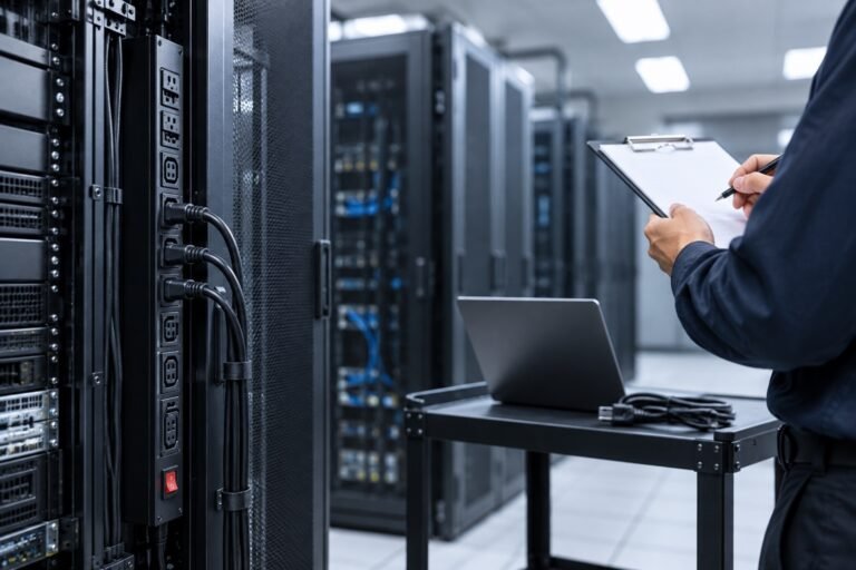 Rack PDU and server rack inspection in a data center environment