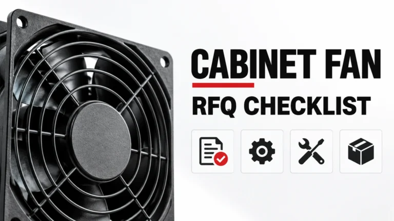 Cabinet Fan RFQ Checklist: Airflow, Voltage, Size and Environment editorial hero graphic
