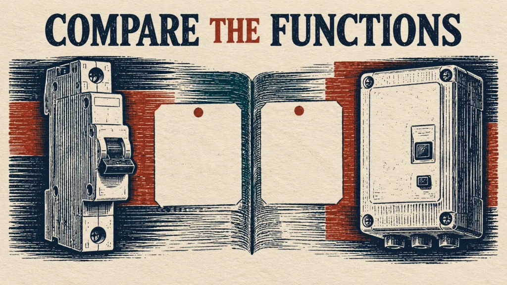 Woodcut illustration of two generic protective devices with separate blank evidence tabs