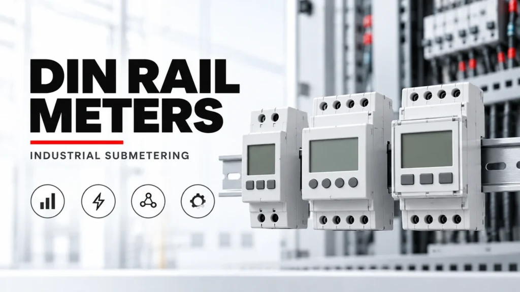 DIN Rail Energy Meters for Industrial Submetering editorial hero graphic