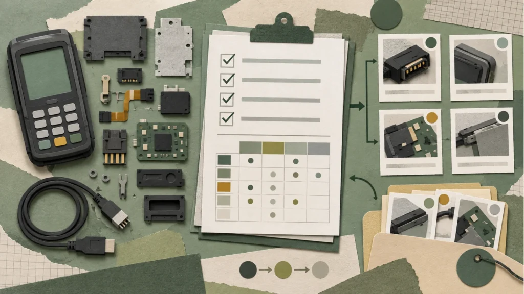 Conceptual industrial scene illustrating double level terminal block wiring access layout