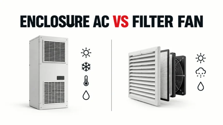 Enclosure Air Conditioner vs Filter Fan: Cooling Architecture Differences editorial hero graphic