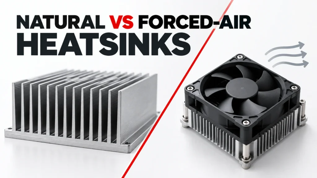 Natural-Convection vs Forced-Air Heatsinks for Power Modules editorial hero graphic
