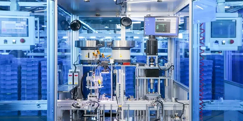 Automated equipment on an electrical component production line