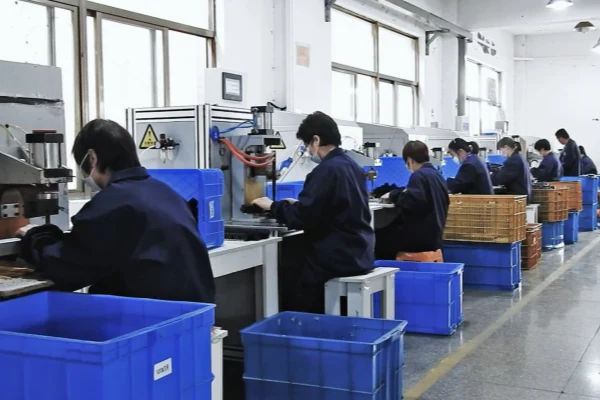 Operators assembling rack power distribution units