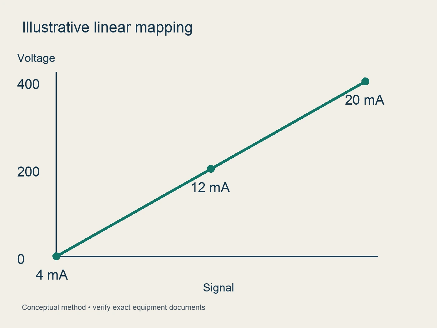 Illustrative linear mapping